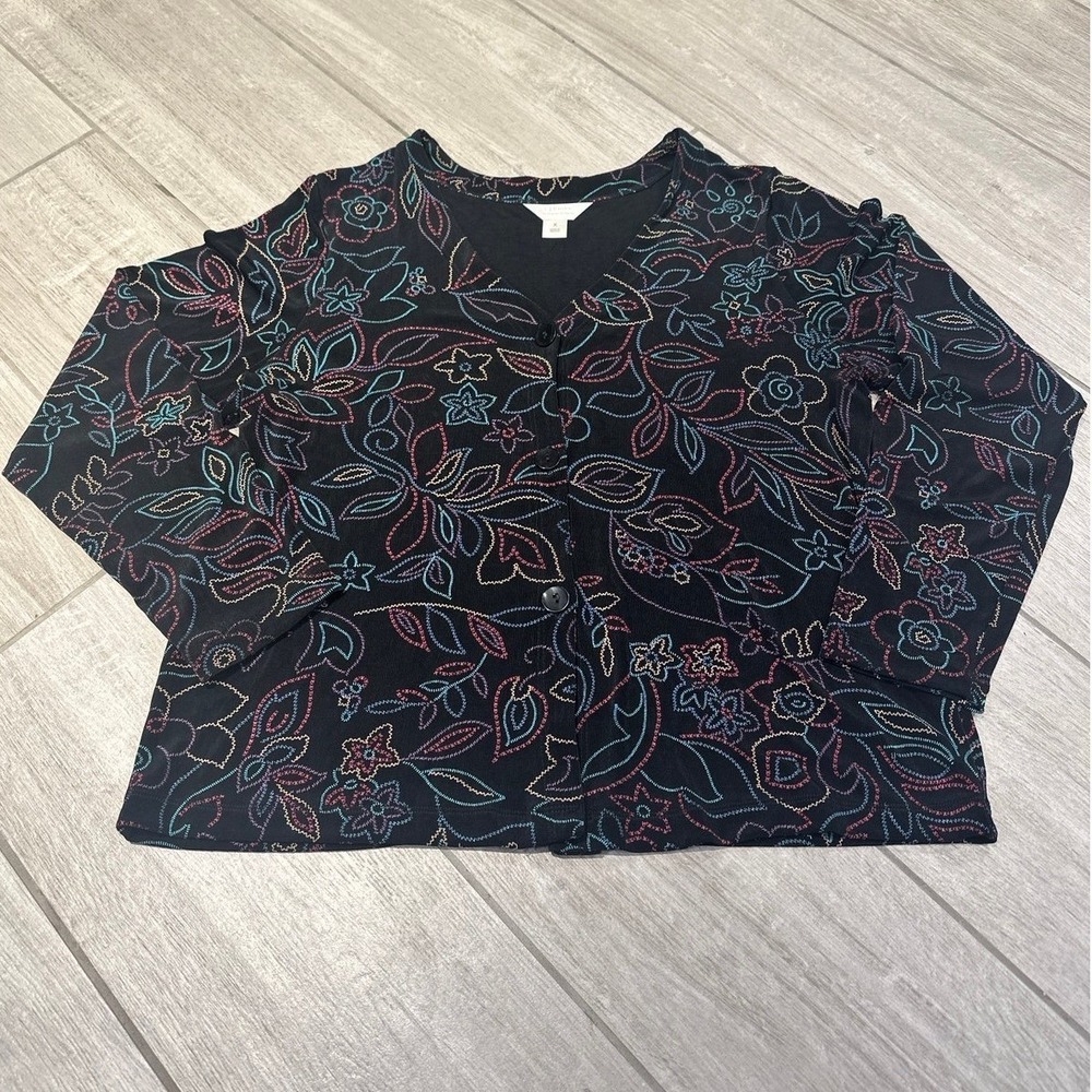 CJ Banks Long Sleeve X Cardigan Top‎